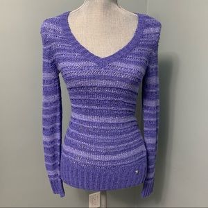 GUESS purple knit long sleeve sweater size Small NWT